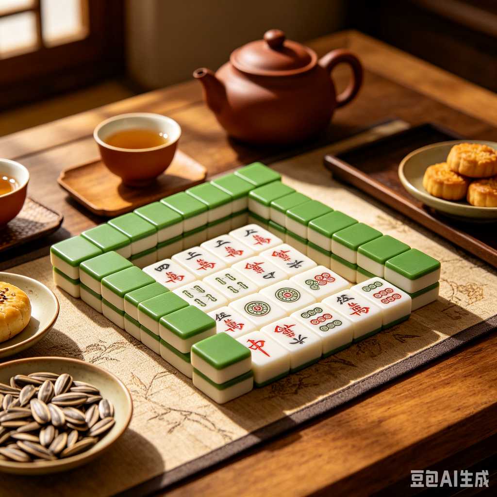 blue mahjong tiles